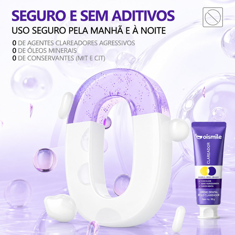Creme Dental Roxo Clareador